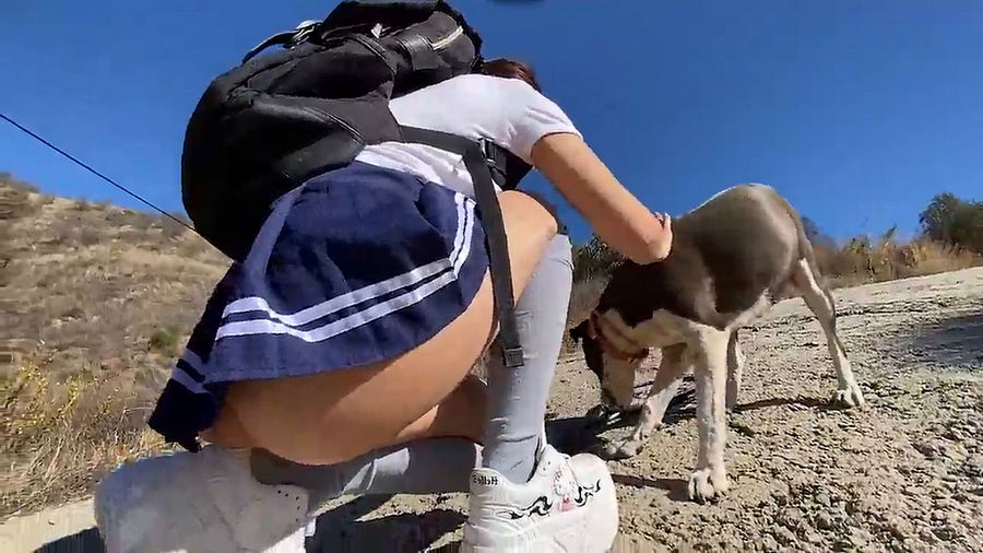 Small Molly -  Hot Girl And Her Dog "Rocco"  Accident Before Pee Play (SmallMolly) HD 720p