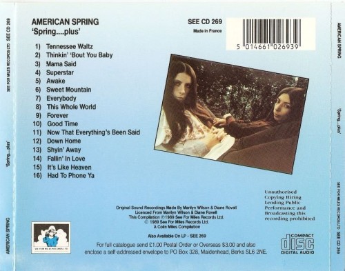 American Spring - Spring...Plus 1972 (1989) Lossless