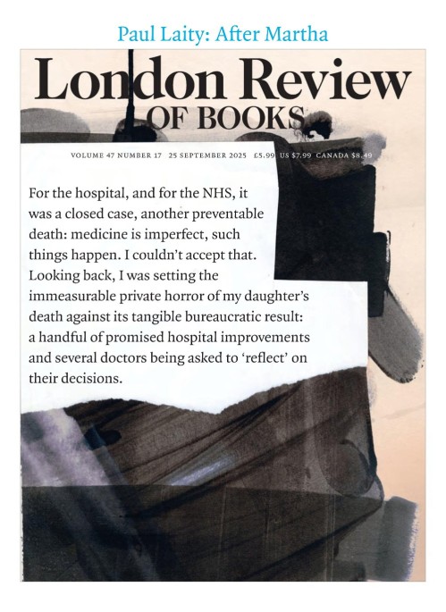 London Review of Books - Volume 47 No. 17, 25 September 2025