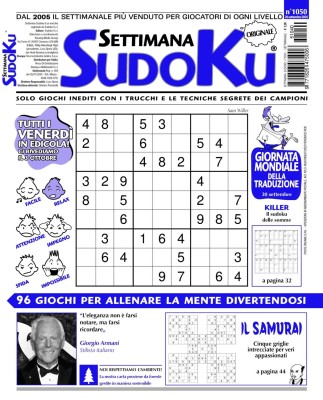 Settimana Sudoku N.1050 - 26 Settembre 2025