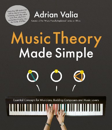 Cover: Music Theory Made Simple : Essential Concepts for Budding Composers, Musicians and Music Lovers - Adrian Valia