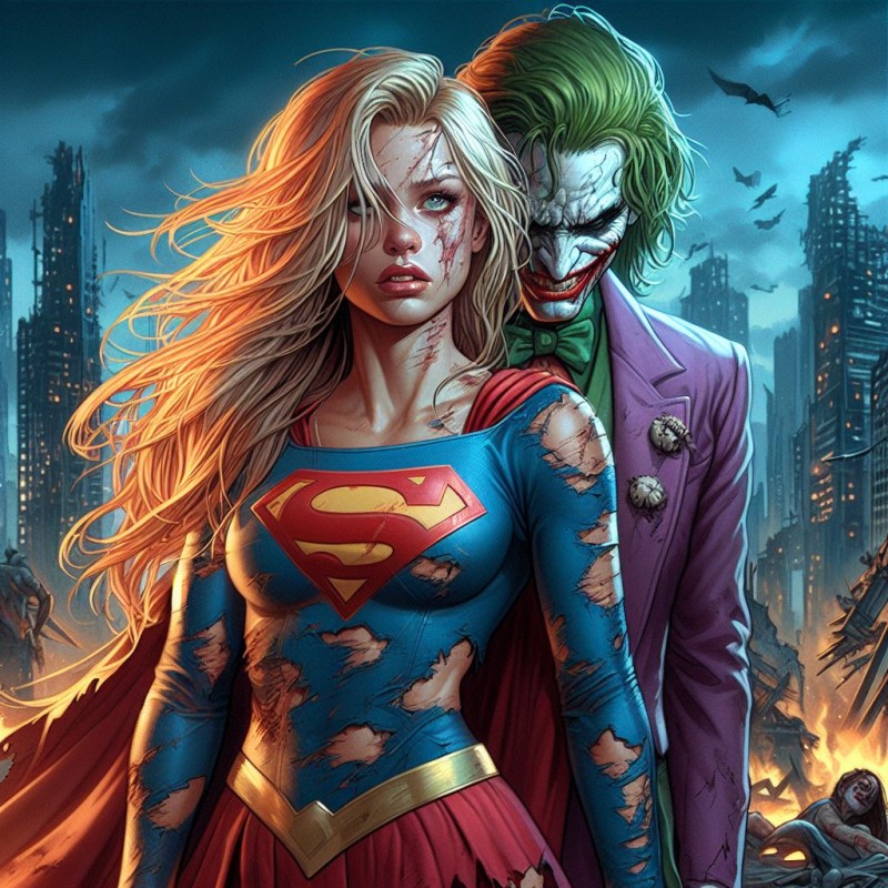AiSuperHeroines - Supergirl vs The Joker AI Porn
