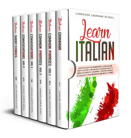 Cover: Learning Italian Like Crazy - Learn Italian for Beginners - Patrick Jackson