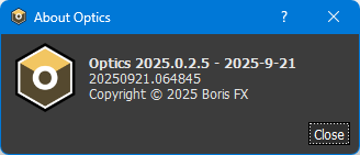 Boris FX Optics 2025.0.2