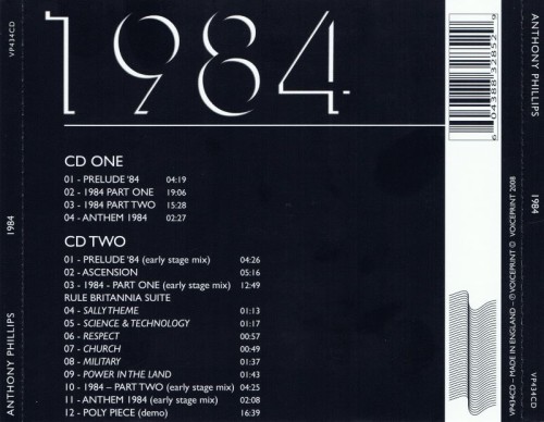 Anthony Phillips – 1984 (1981/2008) 2CD Lossless Anthony Phillips – 1984 (1981/2008) 2CD Lossless