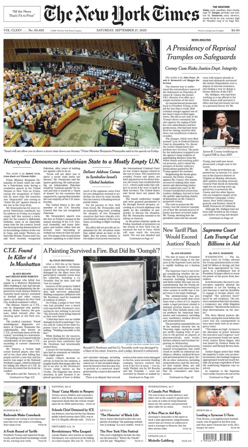 The New York Times - 27 September 2025