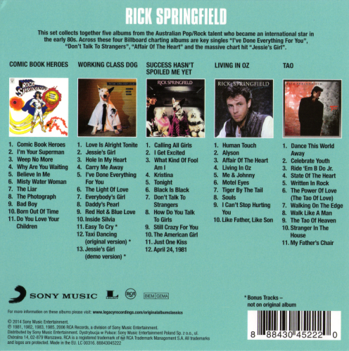 Rick Springfield � Original Album Classics (2014) 5CD Lossless