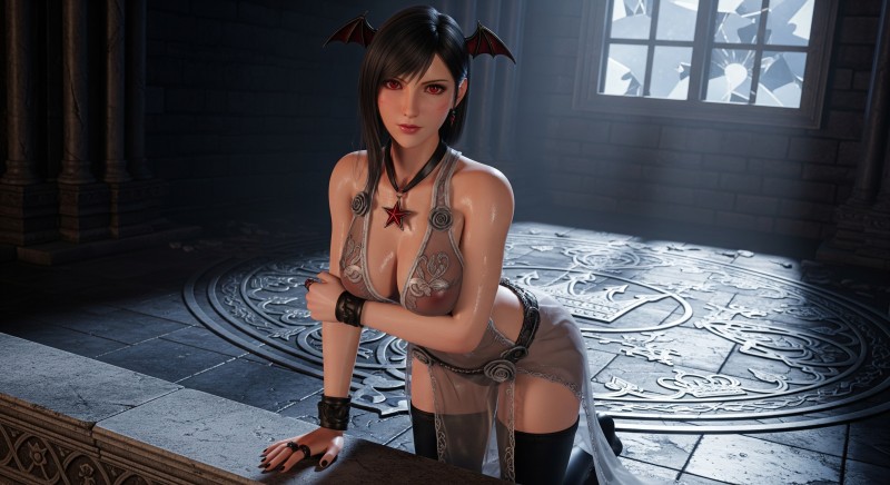 [NightFox] Bite Me Gently - Tifa’s Crimson Touch 3D Porn Comic
