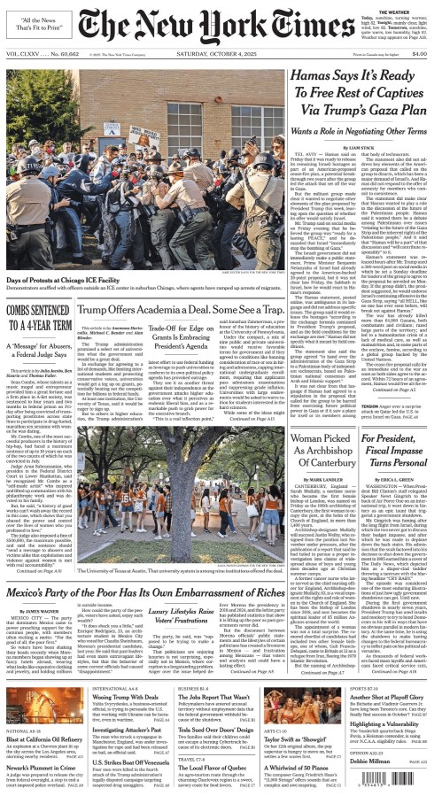The New York Times - October 4 2025