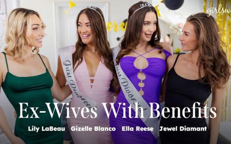Lily Labeau, Gizelle Blanco, Ella Reese, Jewel Diamant - Ex-Wives With Benefits [FullHD 1080P]  (GirlsWay)