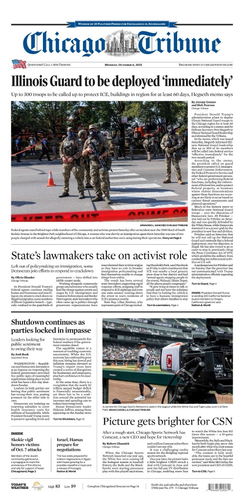 Chicago Tribune – 6 October 2025