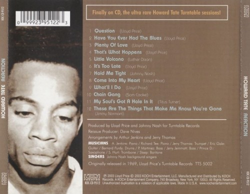 Howard Tate  Howard Tate's Reaction (1969)(2003) Lossless