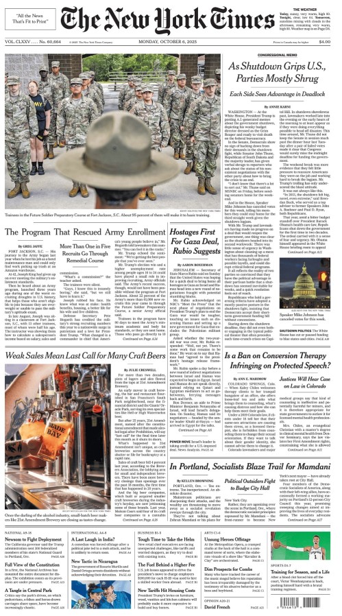 The New York Times - October 6 2025