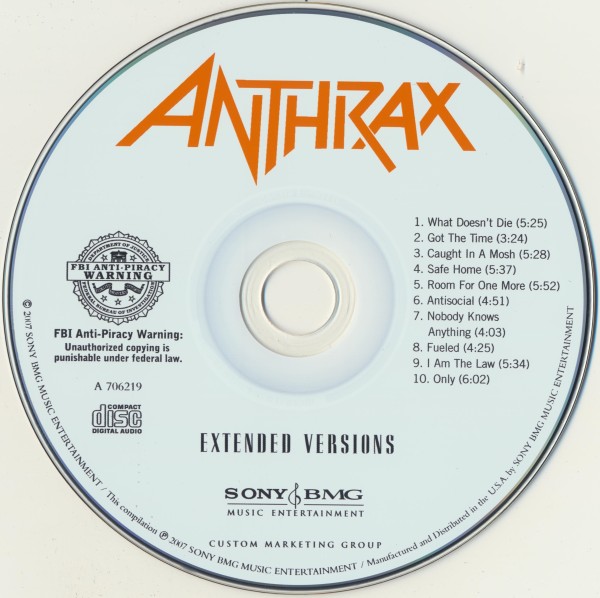 Anthrax - Extended Versions (2007) (Lossless + 320)