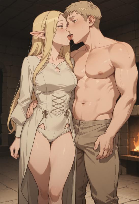Scarlet_Meow - Left Behind – Marcille x Laios (Dungeon Meshi) AI Porn