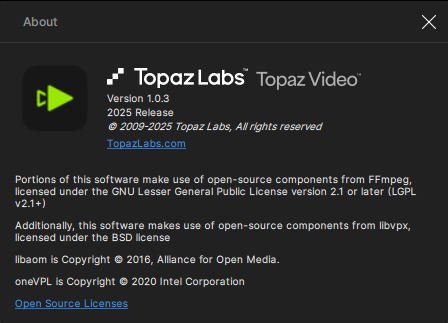 Topaz Video 1.0.3