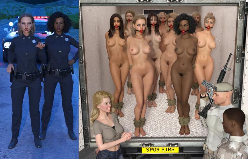 GetYourClothesOff - Policewomen Stripped And Bound 3D Porn Comic