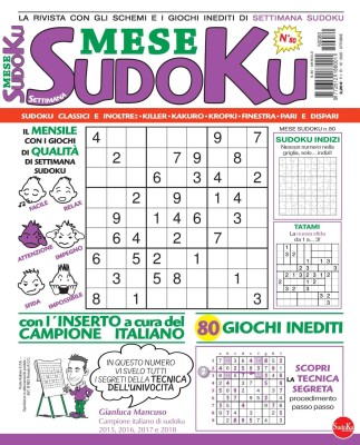 Settimana Sudoku Mese N.80 - Ottobre 2025
