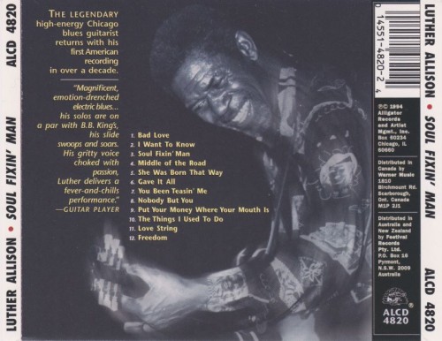 Luther Allison - Soul Fixin’ Man (1994) Lossless Luther Allison - Soul Fixin’ Man (1994) Lossless