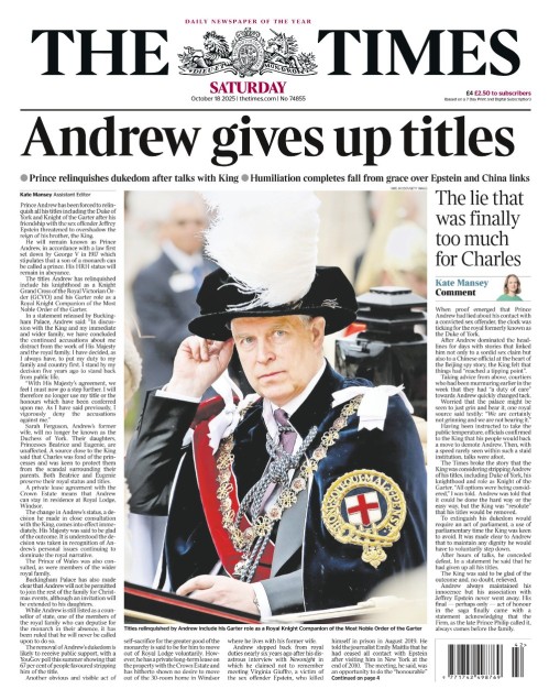 The Times – 18 October 2025