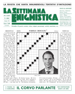 La Settimana Enigmistica N.4862 - 29 Maggio 2025