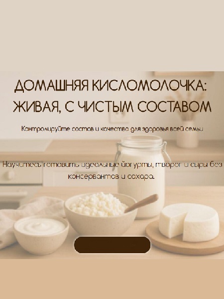 Домашняя кисломолочка: живая, с чистым составом