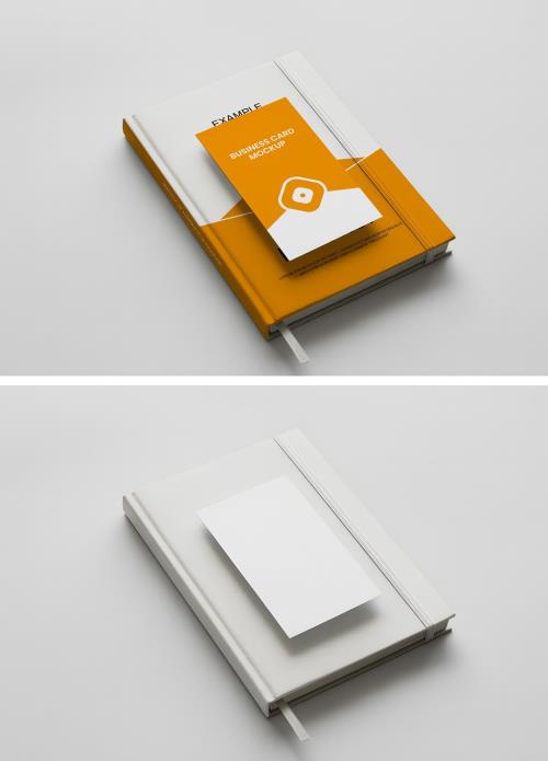 Dairy With Business Card Mockup Top View 1681154288