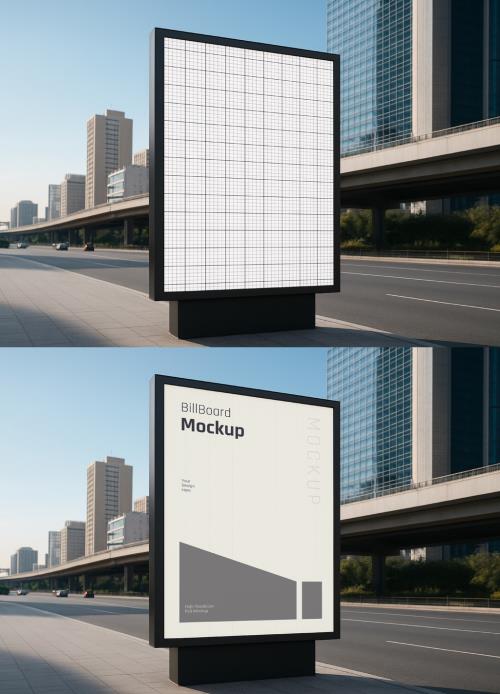 Street Billboard Mockup Template for Outdoor Advertising 1679091471
