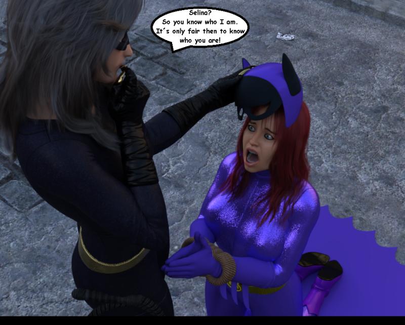 CaptainLebron - Batgirl vs. Catwoman 3D Porn Comic