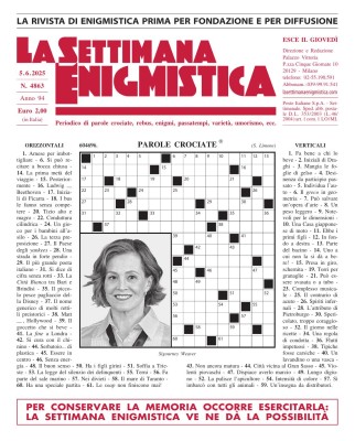 La Settimana Enigmistica N.4863 - 05 Giugno 2025