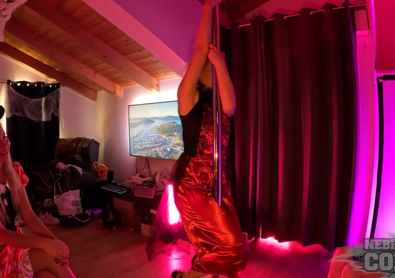 Eyla Moore, Rosalinda, Samanta Rouge - Private Halloween Striptease Eyla Moore And Rosalinda Dancing With Samanta