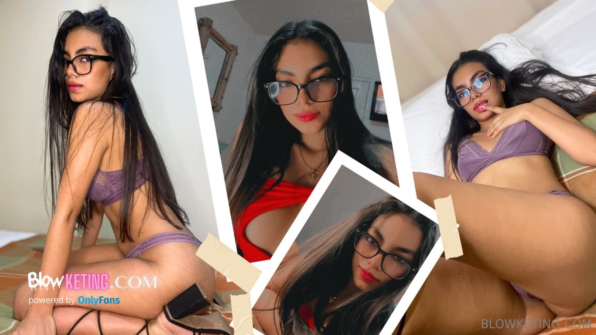 Jocelynlane - Nerdy With Glasses Gives Her First Blowjob To Promote Her Of Account - Blowjob