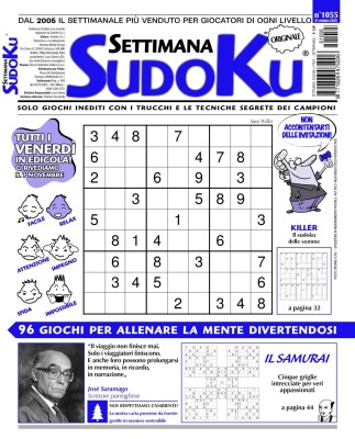 Settimana Sudoku N.1055 - 31 Ottobre 2025
