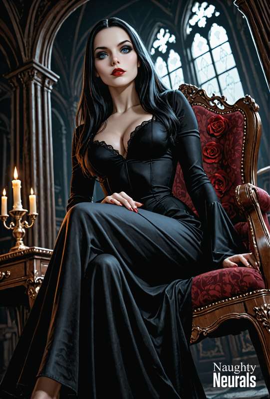 [Naughty Neurals] Morticia Addams AI Porn