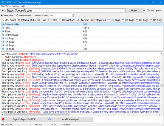 VovSoft SEO Checker 10.3 Multilingual