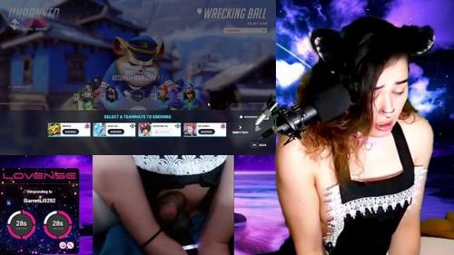 Solumie the Succubus - Alt Goth Kitten Tgirl Maid Plays Overwatch While Collared And Ball Gagged With Viewer-Controlled Toy [HD, 720p]