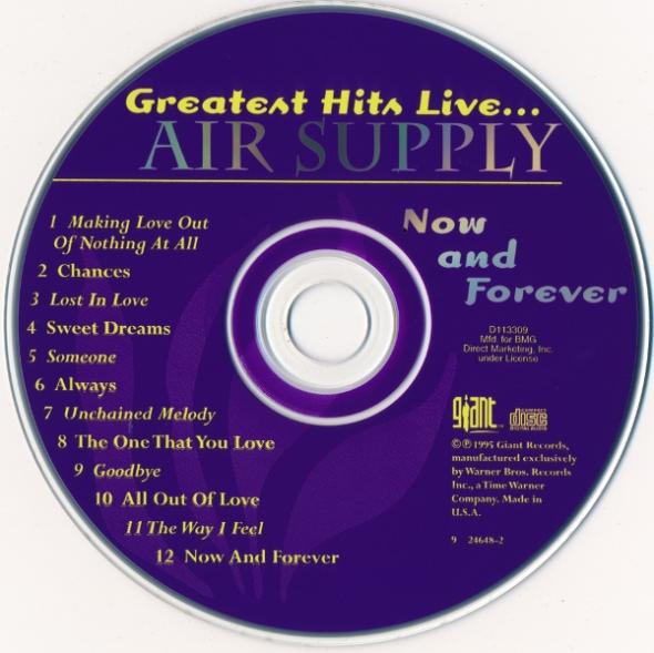 Air Supply - Greatest Hits Live... Now and Forever (1995) (Lossless + 320)