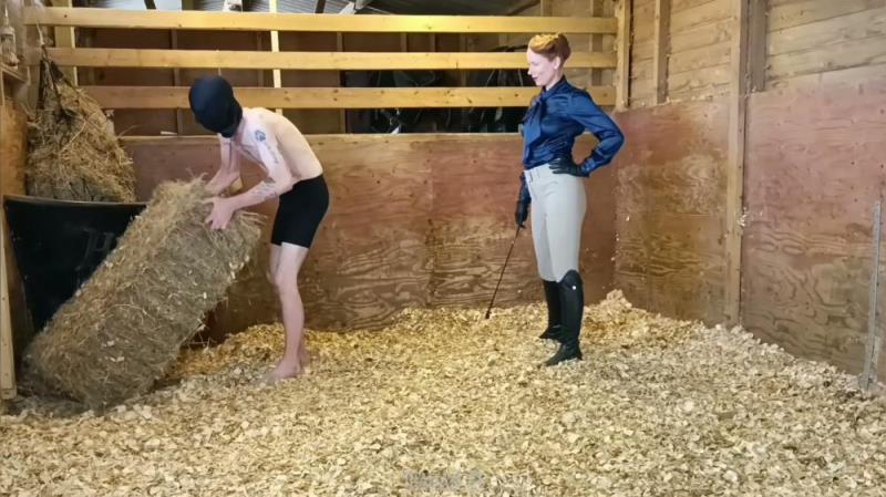 Madam M - Sadistic Stables Sack Smashing extreme ballbusting and cropping punishment [FullHD 1080P]