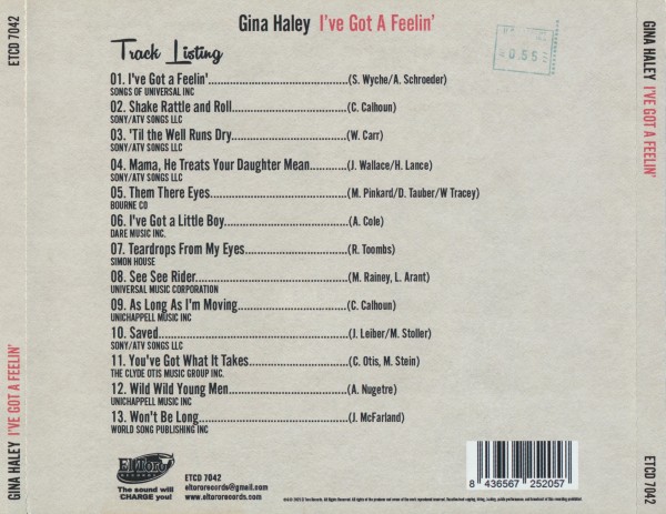 Gina Haley with The Jive Aces - I've Got A Feelin' (2025) (Lossless + 320) Gina Haley with The Jive Aces - I've Got A Feelin' (2025) (Lossless + 320)