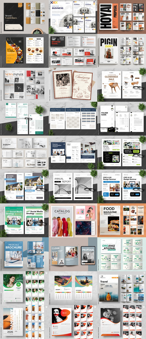 30 Indesign Templates Bundle 48