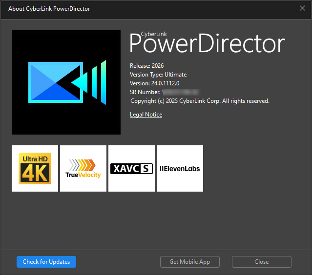 CyberLink PowerDirector Ultimate 2026 v24.0.1112.0