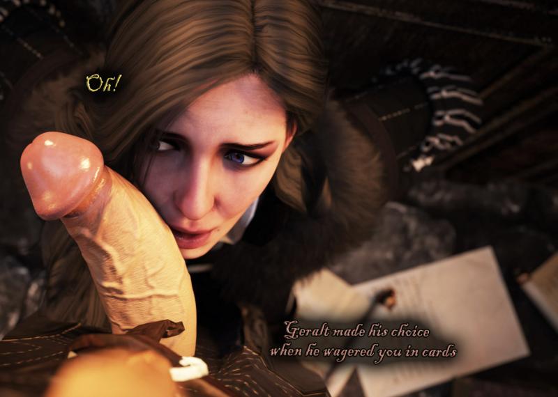 Card Debt: Geralt’s Transformation into Yennefer (Geralt's Path) 3D Porn Comic