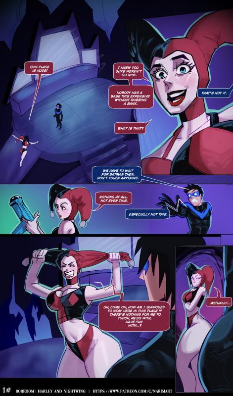 Boredom - Harley X Nightwing Porn Comics