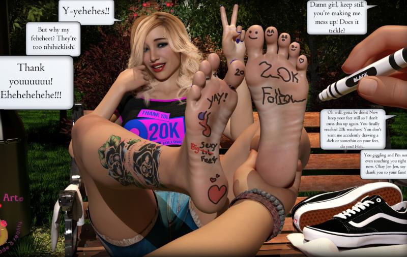 JennyGirlArt - Just Feet 3D Porn Comic