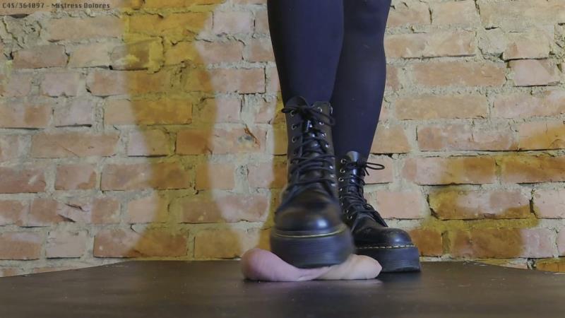 Mistress Dolores Slave - Sgt. Dolores BOOT CAMP - Hard Trampling Bootjob in Platform Dr. Martens [HD 720P]