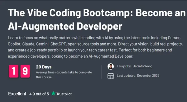 ZerotoMastery - The Vibe Coding Bootcamp Become an AI-Augmented Developer