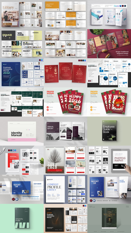 24 Indesign Templates Bundle 37 2025