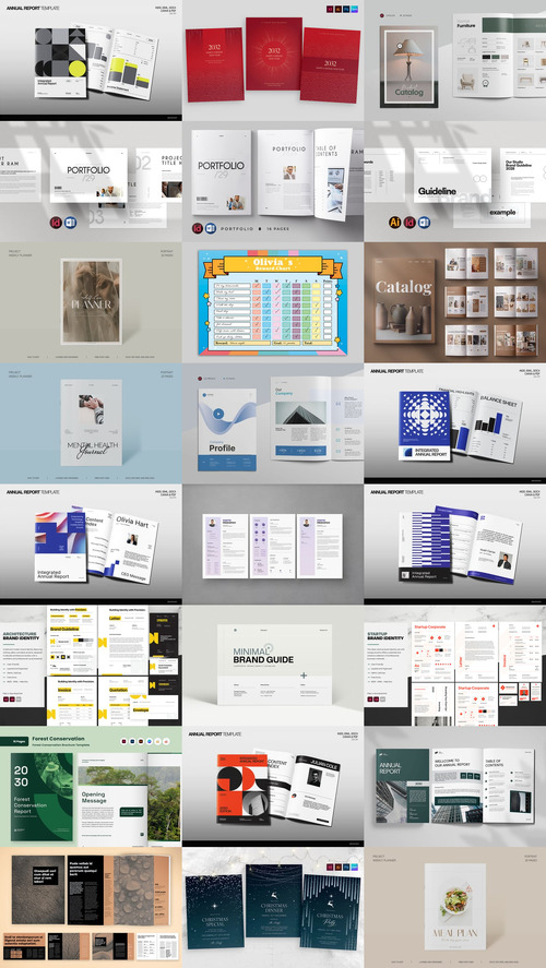 24 Indesign Templates Bundle 38 2025