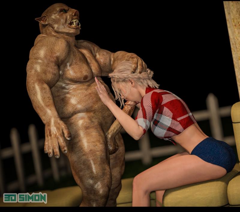 3dsimon - Taylor’s Slimy Nightmare 01 - The Boar Beast 01 3D Porn Comic