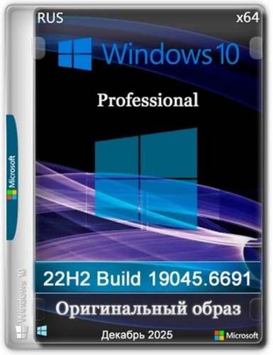 Windows 10 Pro 22H2 Build 19045.6691 Full Декабрь 2025 (RUS/2025)